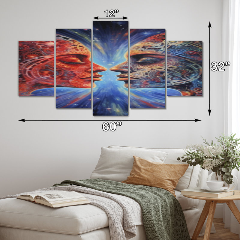 Remus - Impression sur toile romantique - 5 panneaux