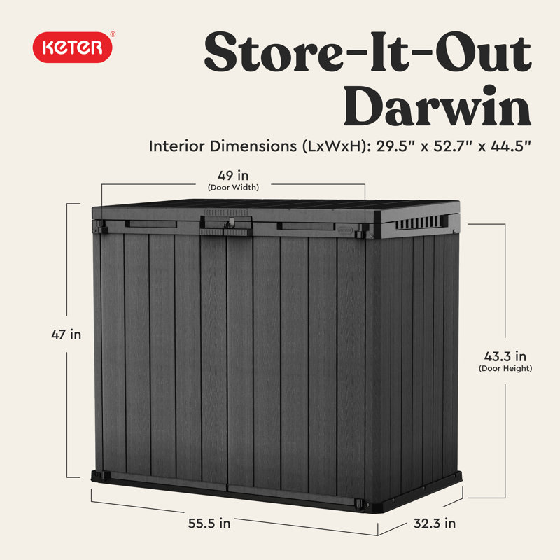 Store-It-Out Darwin Shed - Grey