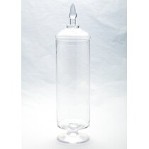 Clear Apothecary Glass Jar with Lid - 5Dia x 12H