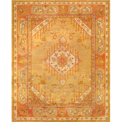 Oushak Hand Knotted Wool Oriental Area Rug