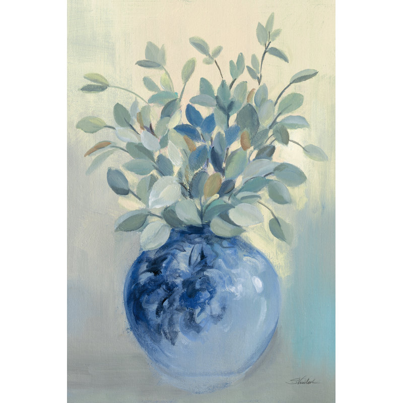 Sage Botanical by Silvia Vassileva - Wrapped Canvas Painting, 91cm H x 61cm W
