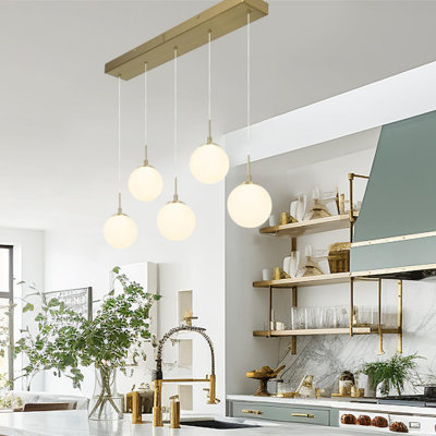Christobel 5-Light Kitchen Island Linear LED Pendant