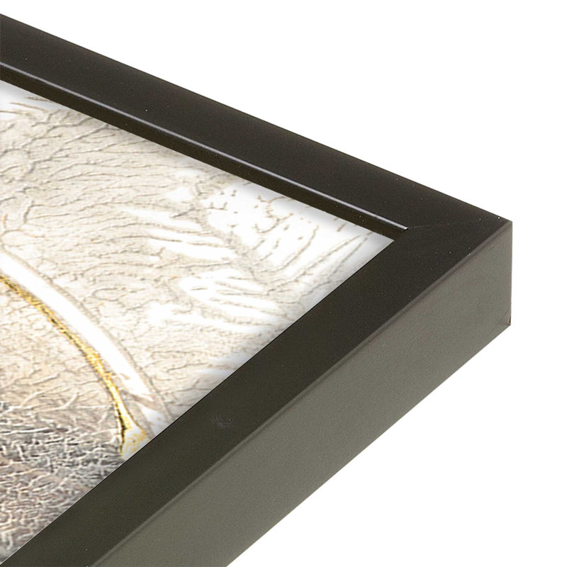 Cercles de lumière I, Encadrement ouvert, noir satiné, H 13,5 po x l 13,5 po