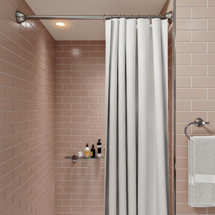 40" W Adjustable Straight Tension Shower Curtain Rod