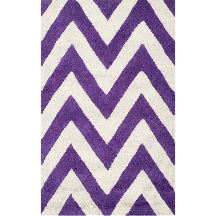 Sanyla Hand Tufted Wool Chevron Rug