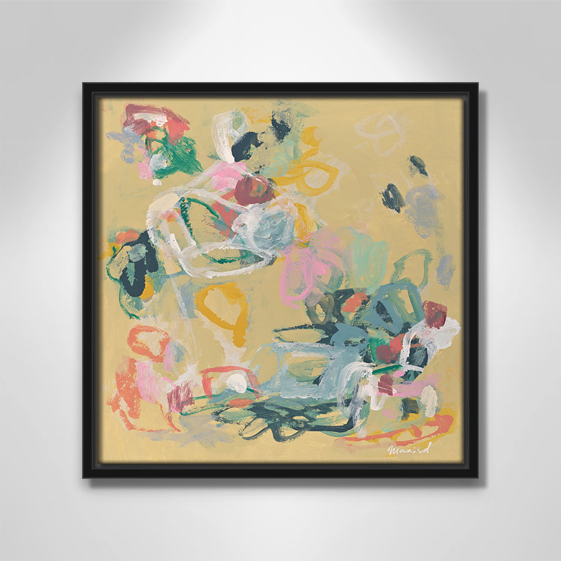 «Living In Colours», reproduction carrée par Marisol Evora, Noir, H 13,5 po x l 13,5 po