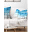 Cubes de mosaïque bleus et blancs - Coussin décoratif imprimé abstrait-29863315-89819984