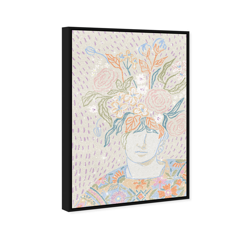 Flourishing Print by Oliver Gal, 31"H x 21"W, Black Floater Frame