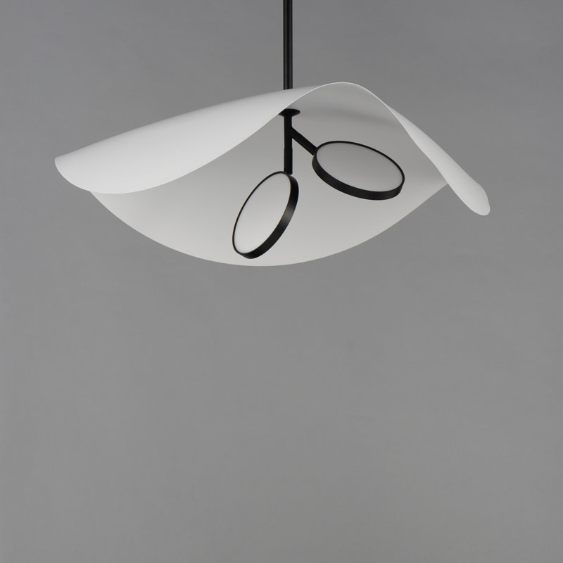 Hinton 2 - Light LED Novelty Pendant, White/Black