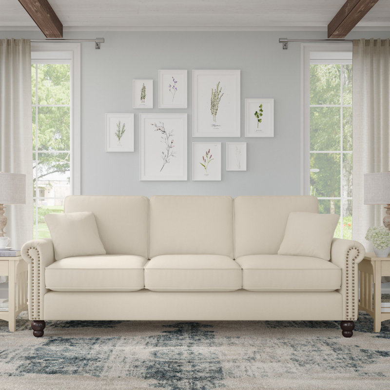 Canapé Angilee Coventry 73W, H 35,75 po x l 85,04 po x P 33,46 po, Crème, crème