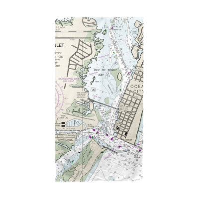 Serviette de plage à correspondance nautique ocean city Rieder