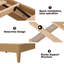 Structure de grand lit avec tête de lit Wave, pieds en bois massif-132963549