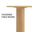 Table de cuisine ovale en bois H 30 po x P 33,5 po avec double caisson en rotin-366746089-366746092