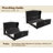Dulane 50.8"H Adjustable King Bed with Nailhead Trim Wingback & Deep Button Tufted Headboard, Black-1226737308-1226737309