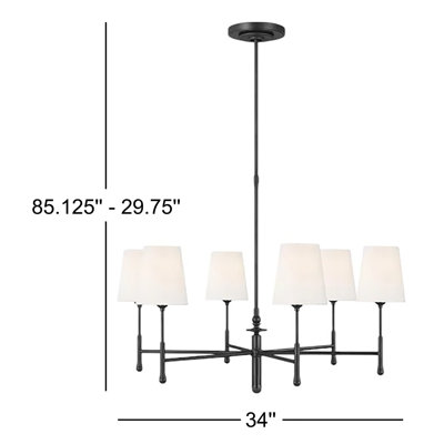 6 - Light Dimmable Chandelier