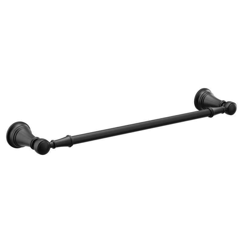 Moen Weymouth 24" Wall Mounted Towel Bar, Matte Black