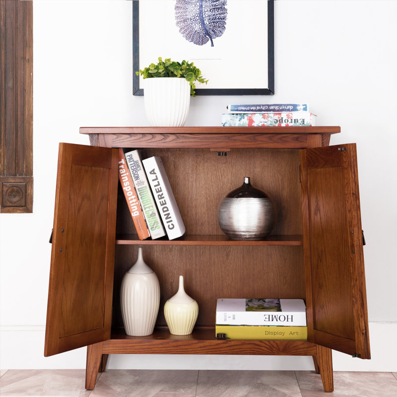 Wilfredo Mission-Style Manufactured Wood Accent Cabinet , Russet/Blackened