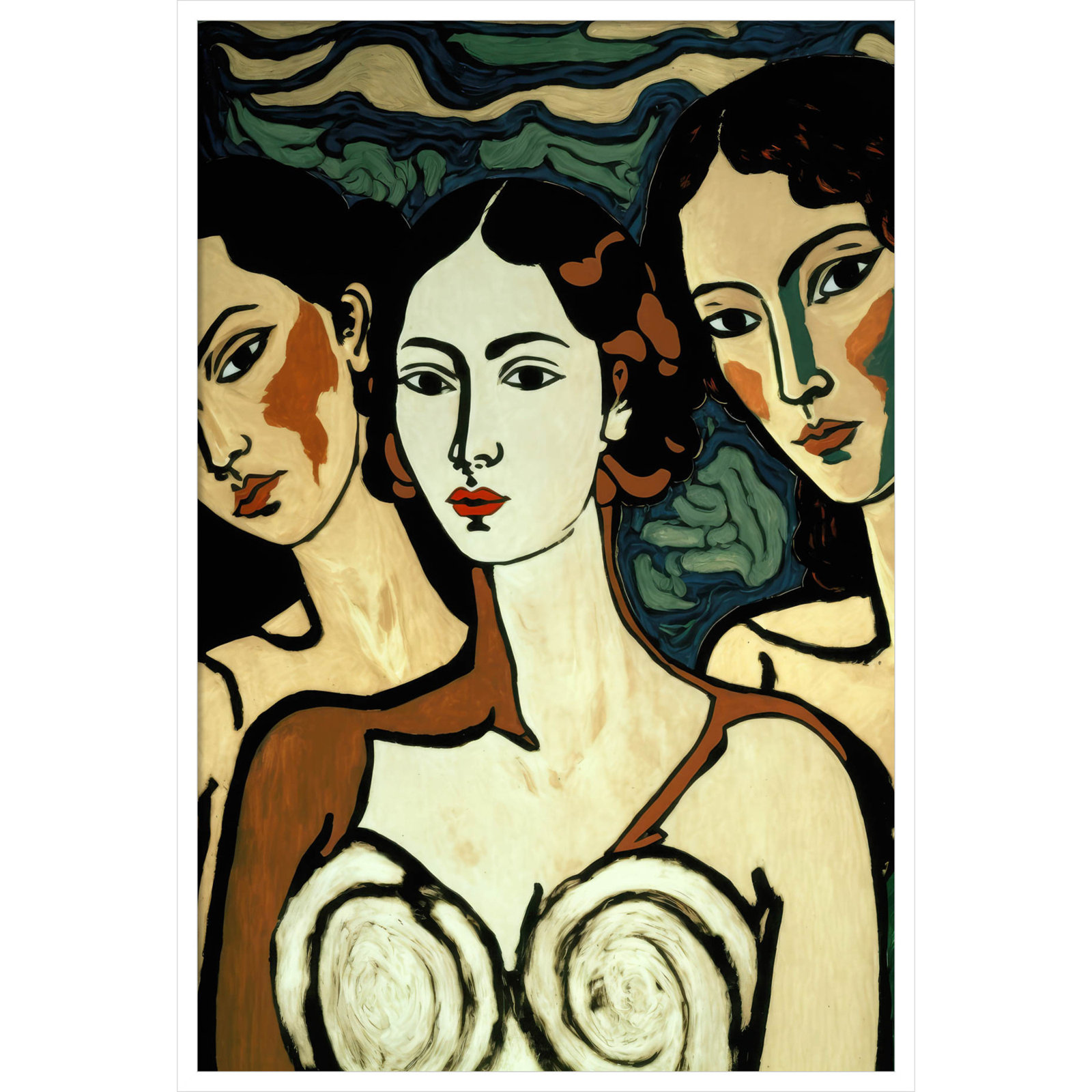 Galya "The Soul Sisters" Print, White, 41" H x 28" W