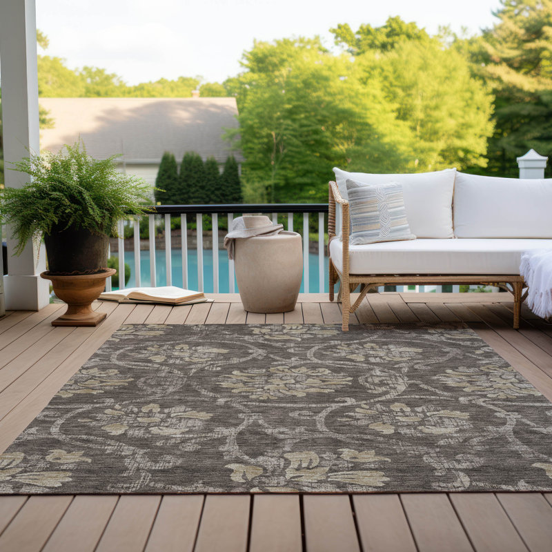 Tapis intérieur / extérieur Sudais avec envers antidérapant, Rectangle 9 pi x 12 pi