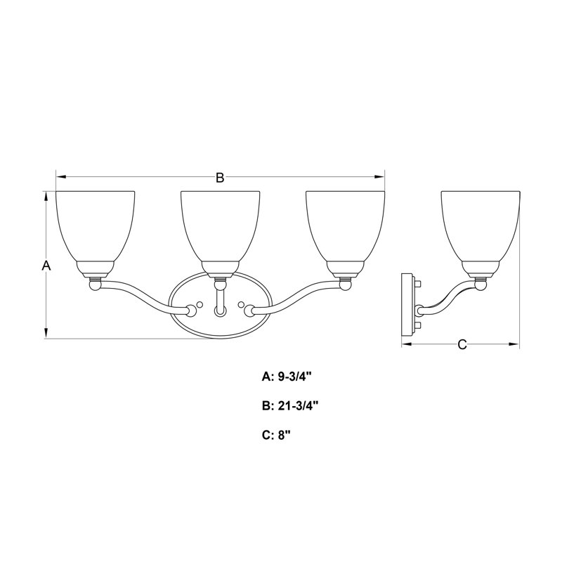 Koepp Traditional Bathroom Vanity Lighting Fixture, Bell Glass Shade, Dimmable, LED Compatible, Reversible Over The Mirror Mounted Steel Wall Sconce