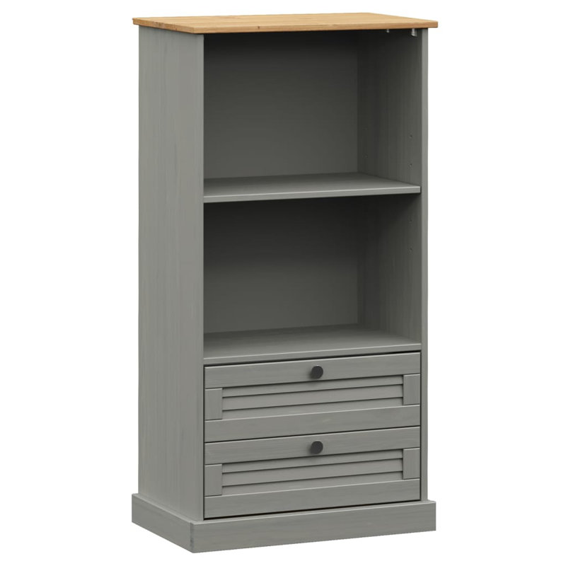 114.50cm H x 60cm W Standard Bookcase, Grey
