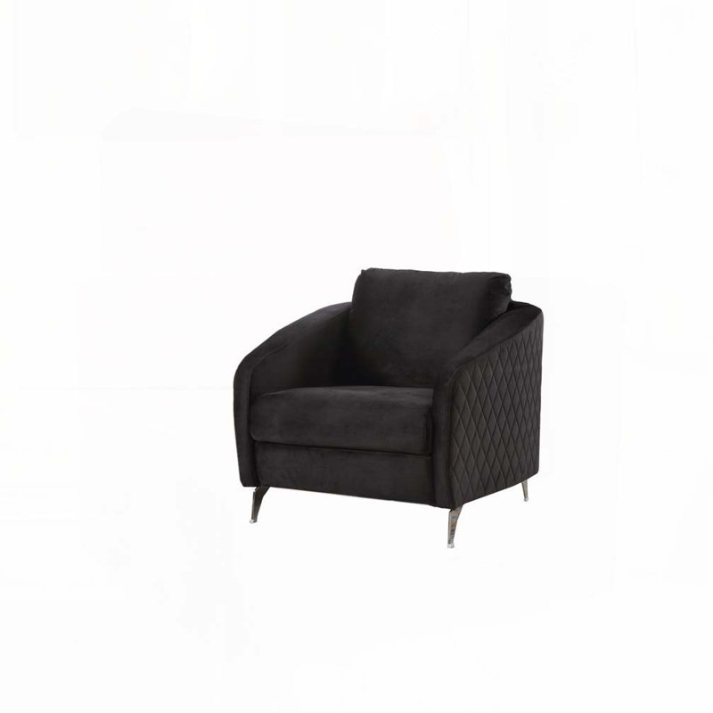 Fauteuil d'appoint en velours, Noir