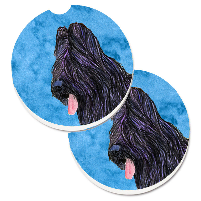 Sous-verre barbu collie voiture, Briard