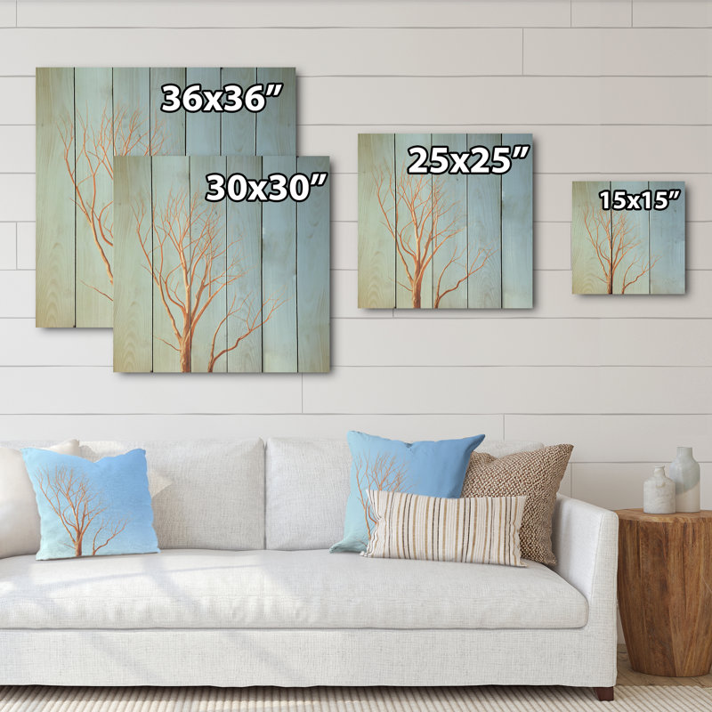 «Blue Timbers Trace Photo I», art mural en bois sur bois de pin naturel, H 36 po x l 36 po