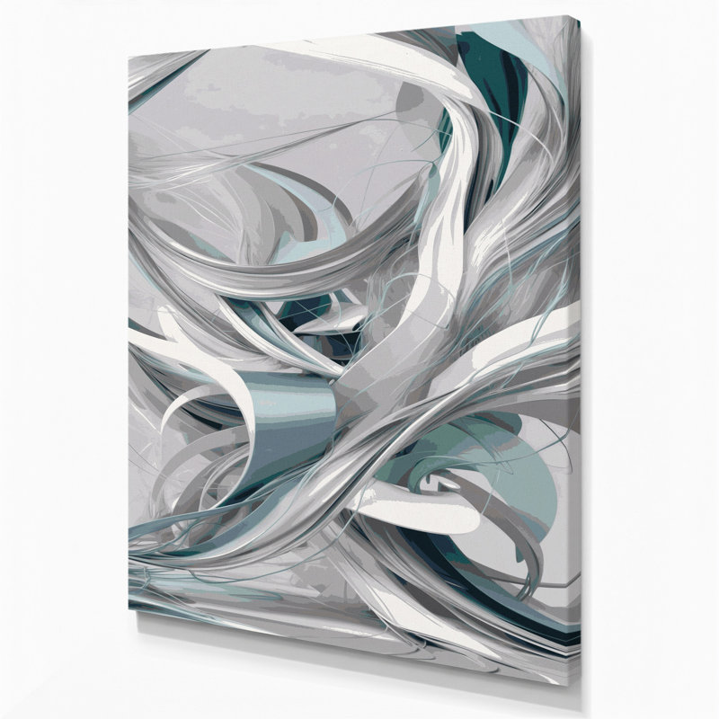 Digital Abstraction 46 Gray Canvas Wall Art