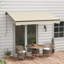 Auvent rétractable 12 'x 10', patio avec contrôle manuel, tissu 280 g / m², structure en aluminium, manivelle beige pour balcon et terrasse, stable-1179810636