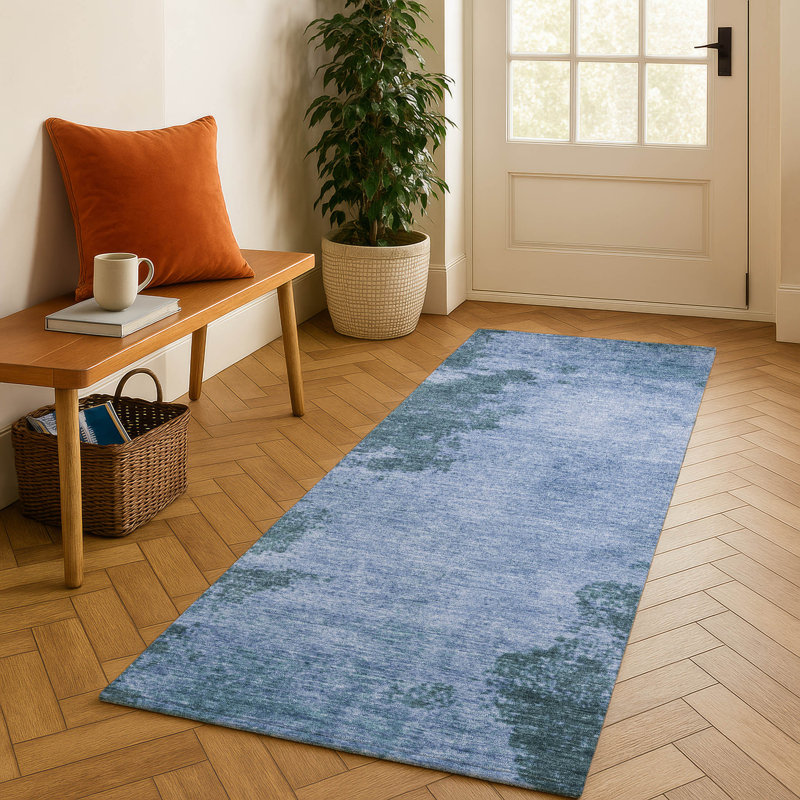Premium Machine Washable Breault AMF1913 Abstract Rug, Runner 2'3" x 7'6"