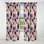 Rideau occultant en velours bleu et rose Mid-Century-107546786