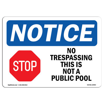 No Trespassing This Is Not A Aluminum Sign 12 x 18