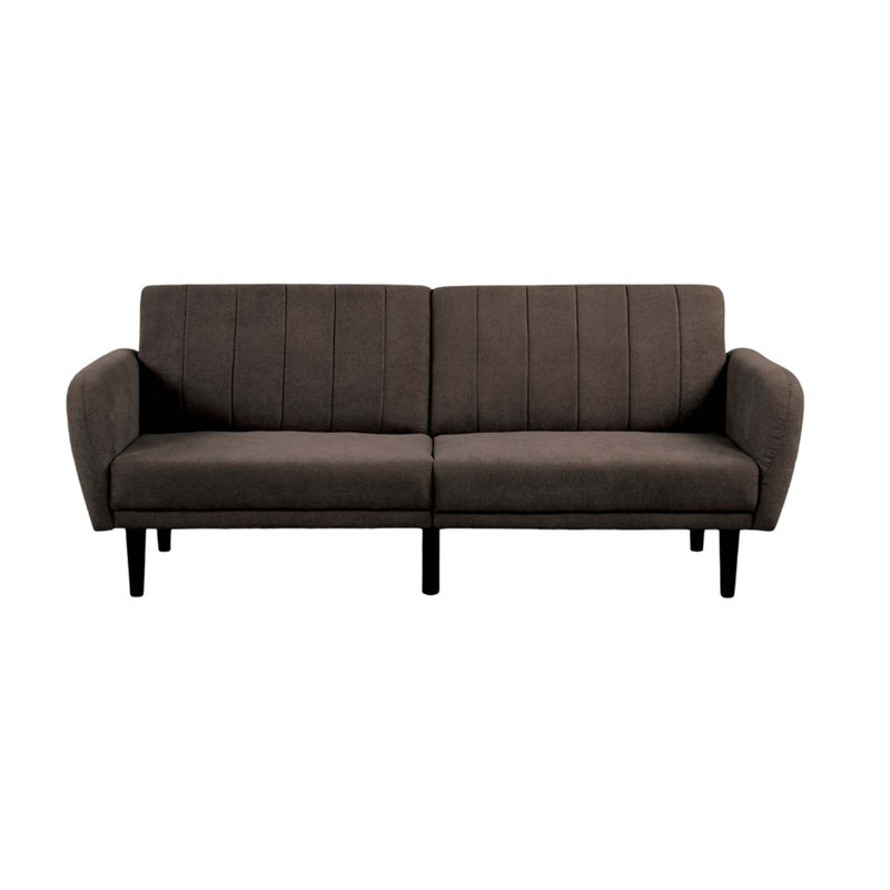 Canapé-lit contemporain convertible en lit Futon, Brun
