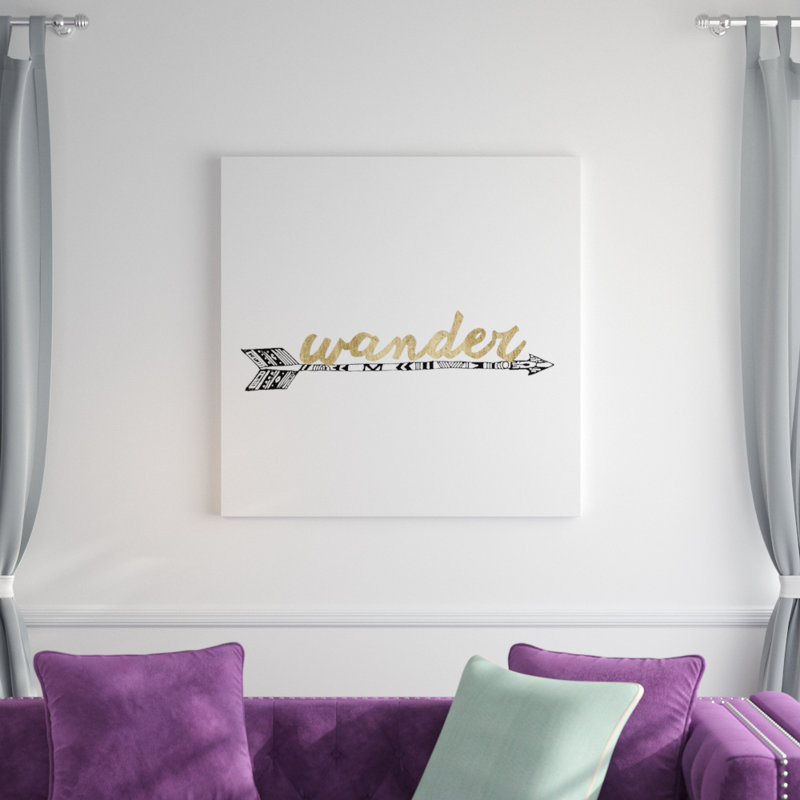 Golden Quote V by Anna Hambly - Wrapped Canvas Print, 91cm H x 91cm W
