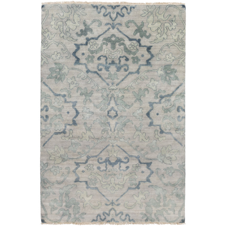 Hillcrest Hand Knotted Wool Damask Area Rug