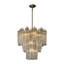 Lustre moderne en verre 23 po Mid Century