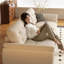 Coussin modulaire 100% polyester crème-129104545
