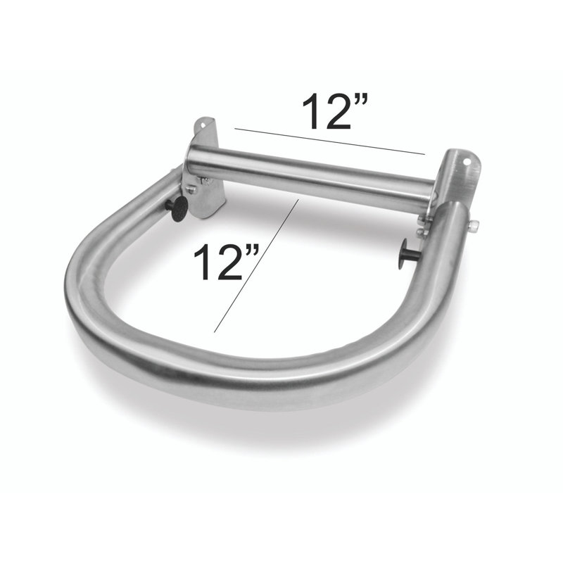 Extend a Hand Extension Grab Bar, Stainless Steel, 12"x12"