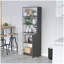 Bibliothèque 2 portes gris et blanc mat-334245117
