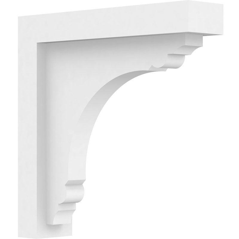 2"W x 9"D x 9"H Standard Warren Architectural Grade PVC Bracket, 9" H x 2" W x 9" D
