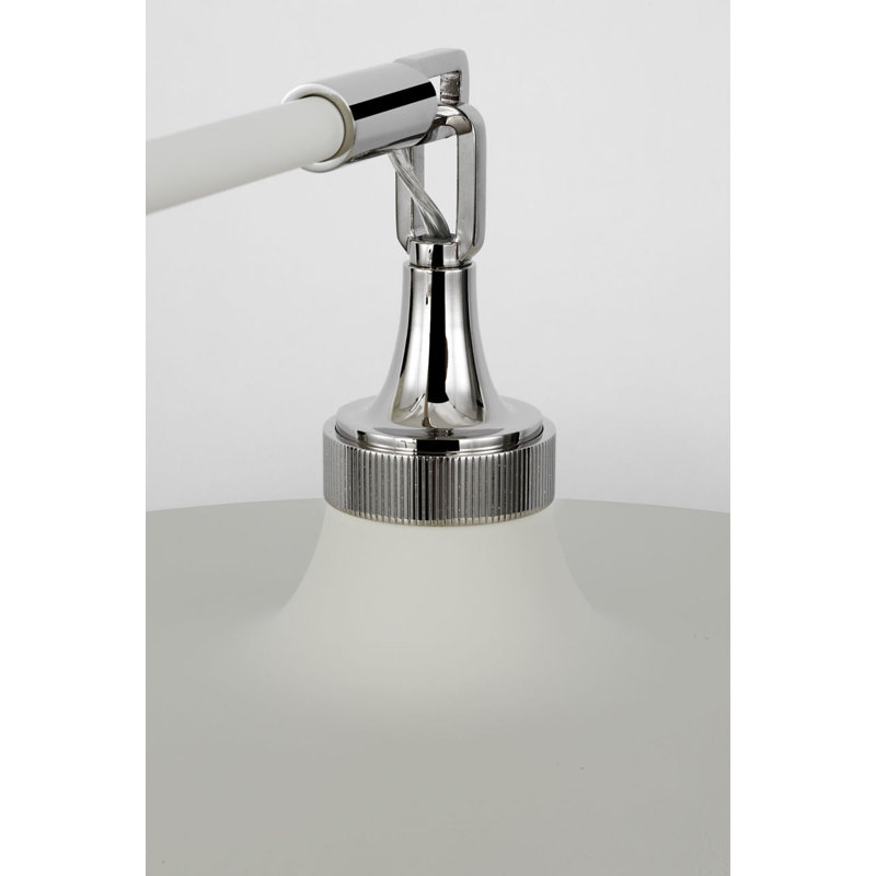 Piatto 63" Linear Pendant with Shade, Polished Nickel/Plaster White