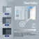 Deervalley LED Bathroom Mirror With Stepless Dimmable Wall Mirrors With Anti-Fog, Dimmer, Bluetooth Speaker, Double Doors,Memory Vanity Mirror With 3 Colour Modes