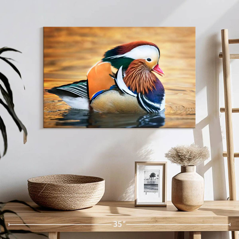 Brampt Flamboyant Mandarin Duck, 16" H x 24" W