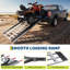Rampe de chargement en aluminium à trois volets, capacité de 1500 lb, tapis antidérapants, antirouille, sangle de sécurité incluse, pour le chargement de VTT, UTV, moto, motoneige, camionnette et remorque-134477680