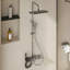 Système de douche gris bronze industriel avec affichage de contrôle numérique