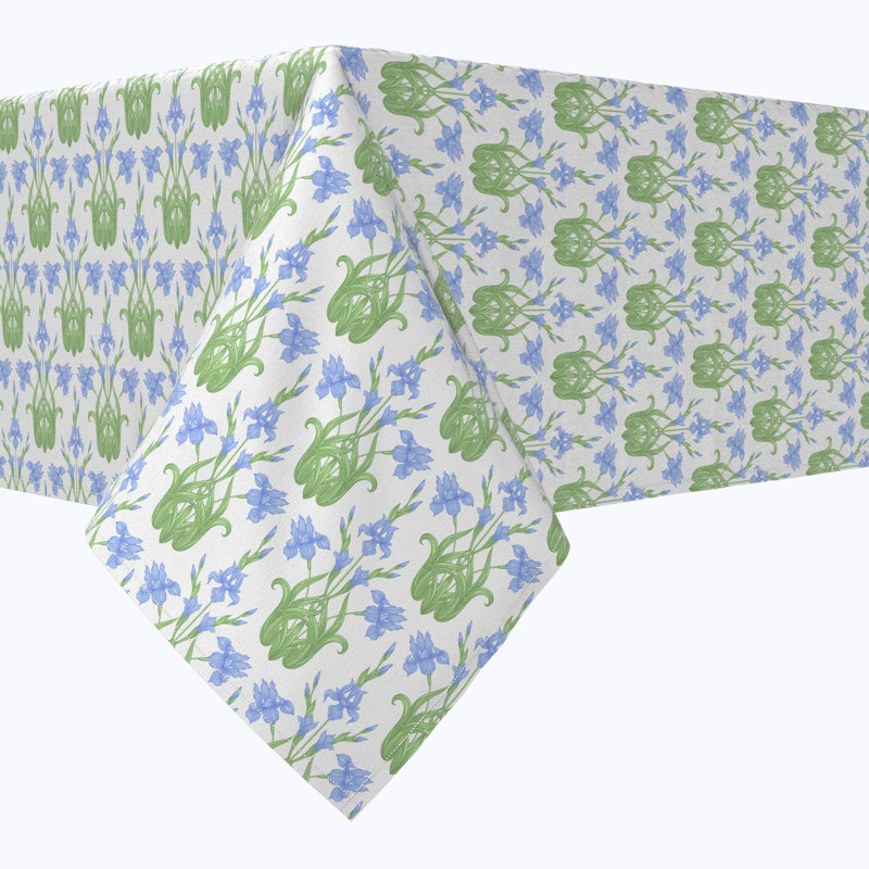 Rectangular Tablecloth, 100% Cotton, Floral 92, 120" x 52"