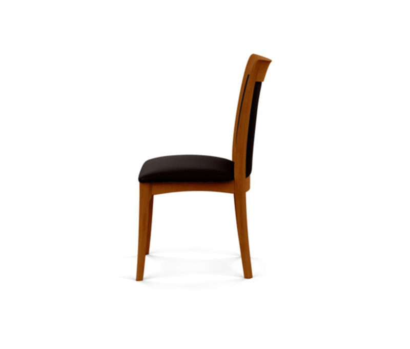 Morgan Leather Dining Chair, Autumn Cherry, Ebony