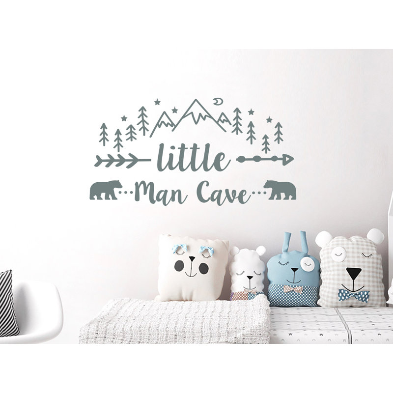 Décalcomanie murale Little Man Cave, Gris
