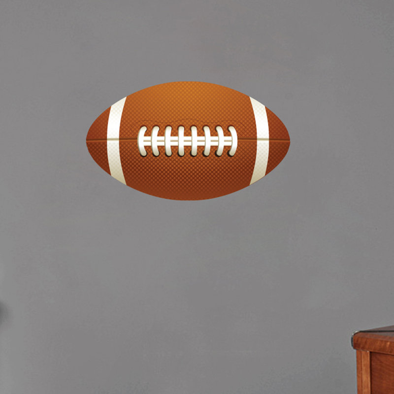 Décalcomanie murale imprimée football, H 14 po x l 24 po